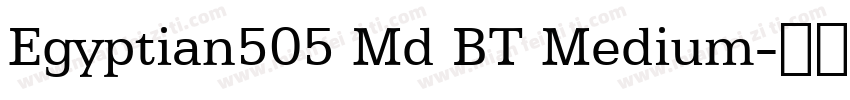Egyptian505 Md BT Medium字体转换